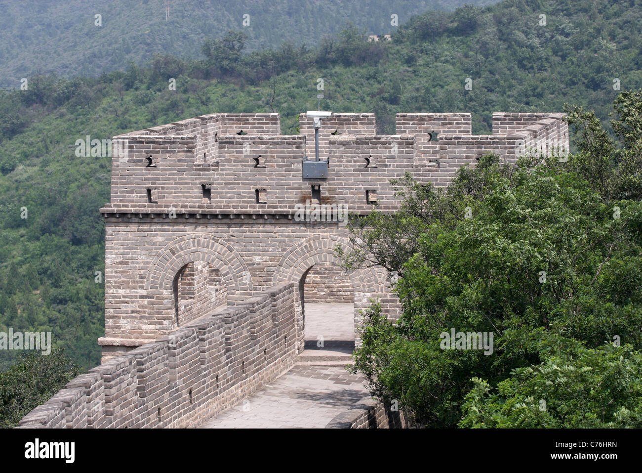 Guard tower at the Great Wall of China at Badaling Stock Photo Alamy