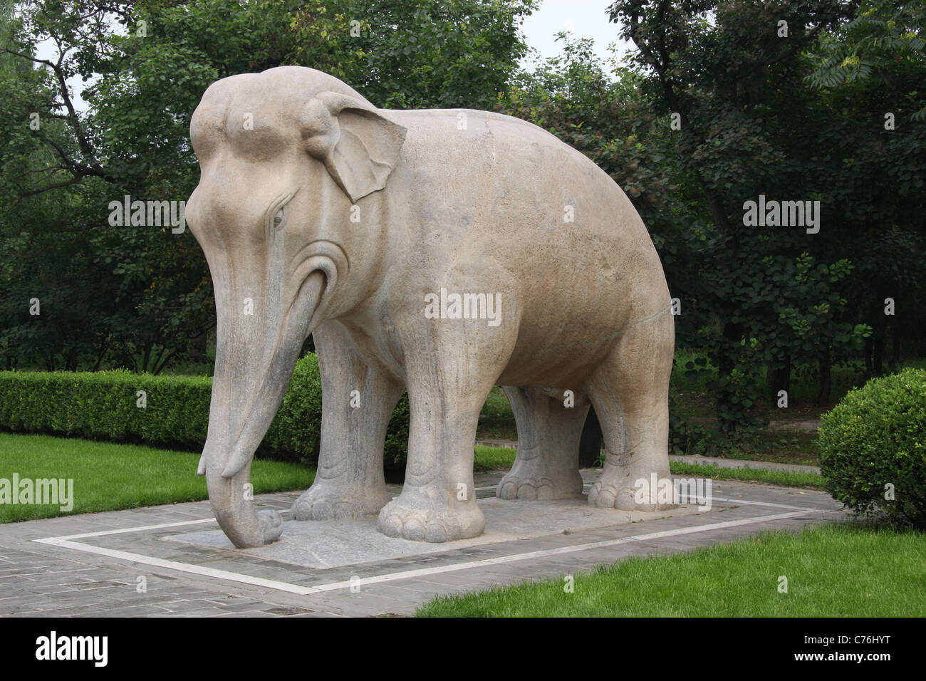 The General Sacred Way of the Ming Tombs Stock Photo