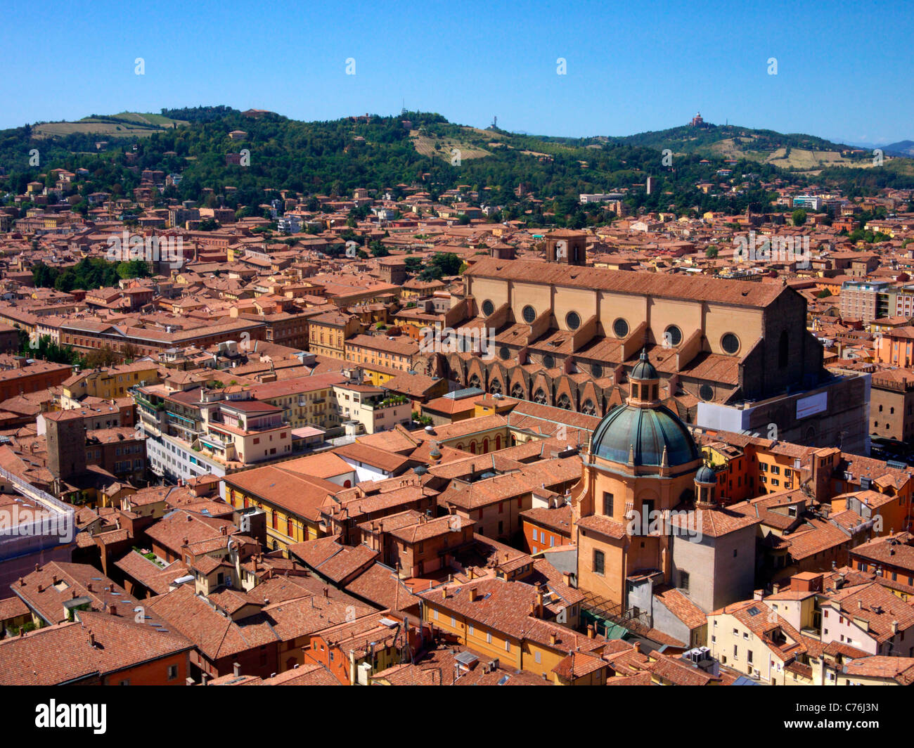 The City of Bologna, seen from Asinelli Tower Stock Photo Alamy