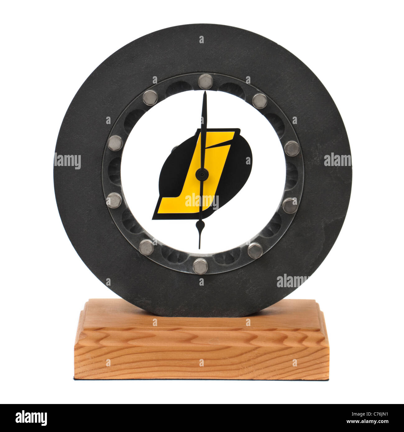 Jordan F1 Racing Team brake disc novelty clock (2002) Stock Photo