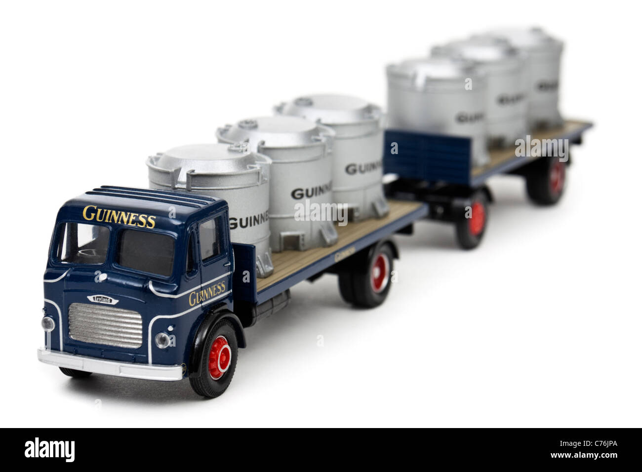 Limited Edition Corgi 24901 Guinness Delivery Lorry (Leyland Beaver Platform Lorry with Trailer and Transportable Tanks) Stock Photo