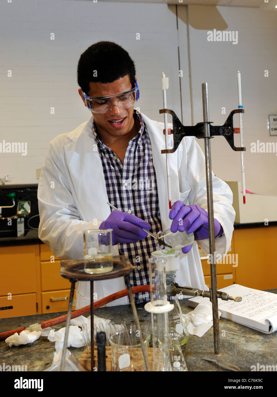 Chemistry class laboratory, Yale University summer school Stock Photo