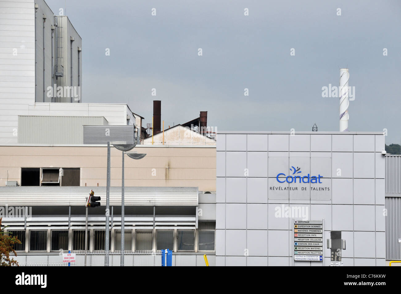 Condat factory ,member of the Lecta paper group since 1998, Condat sur Vezere, Dordogne France Stock Photo
