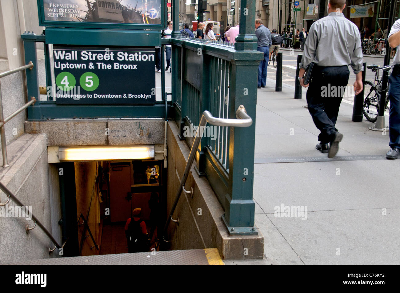 Wall Street, Subway Metro Train Station, Manhattan, Financial District