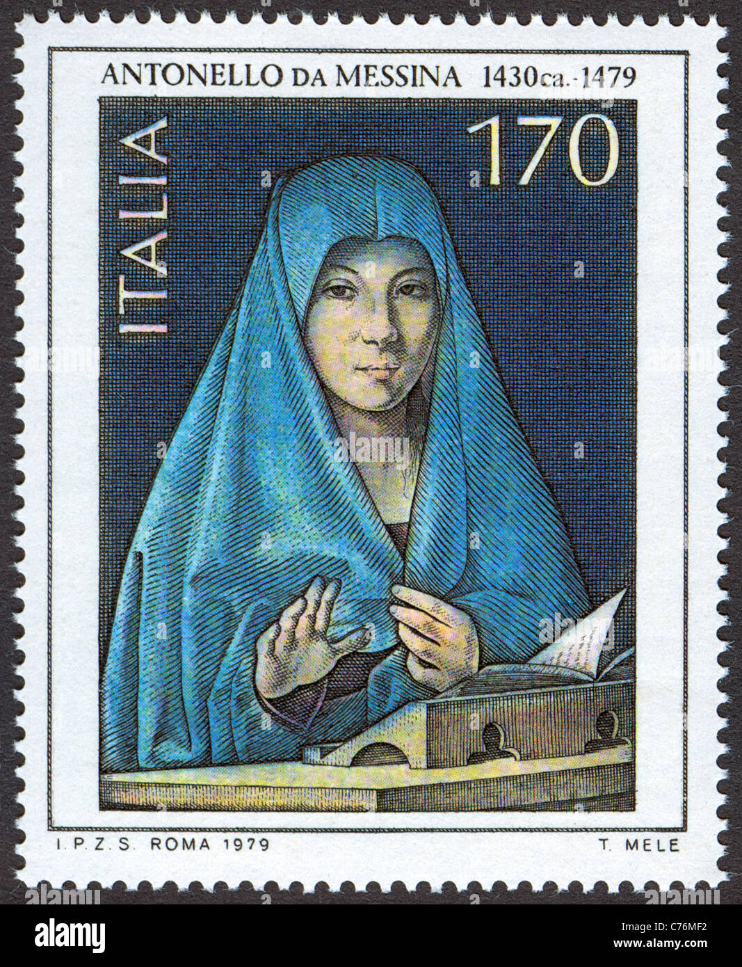 Issue of the Italian post office in the 5 th anniversary of the death