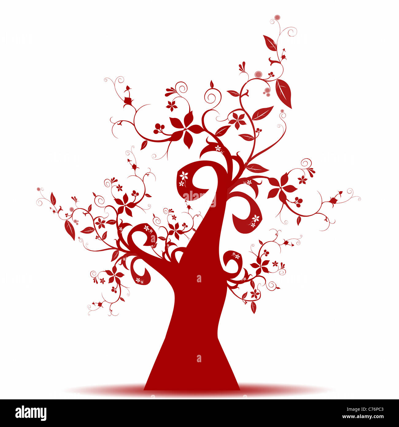 Beautiful abstract art tree isolated on white background Stock Photo ...