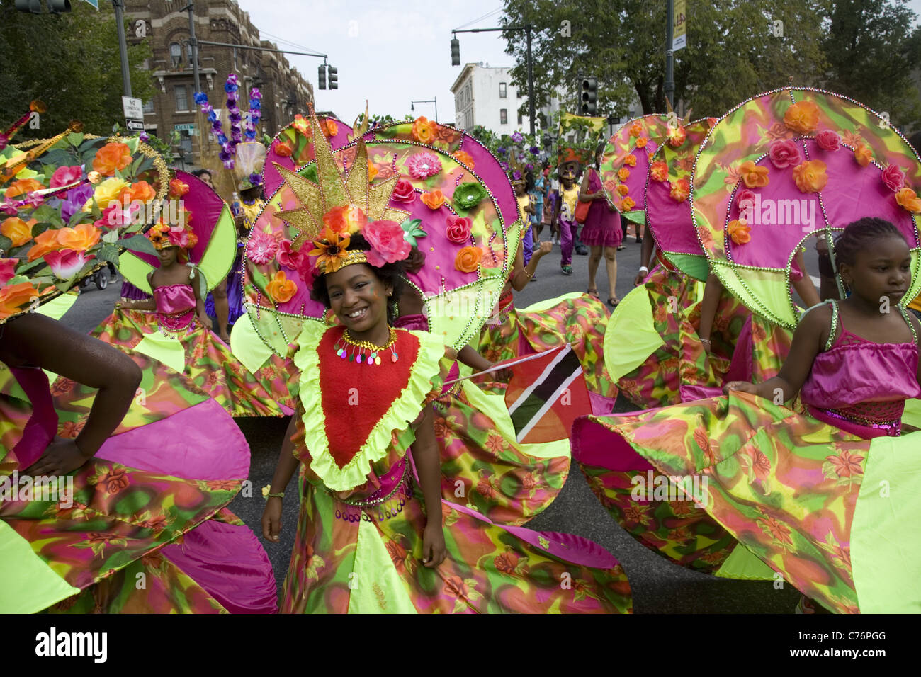 2011; West Indian/Caribbean Kiddies Parade, Crown Heights, Brooklyn, New York. Stock Photo