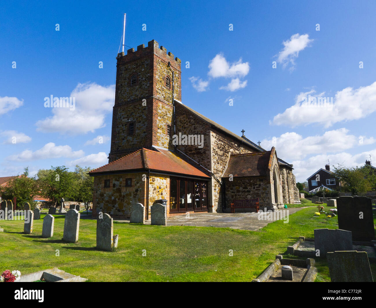 The church of St Mary the virgin at South Wootton near King's Lynn in Norfolk. Stock Photo