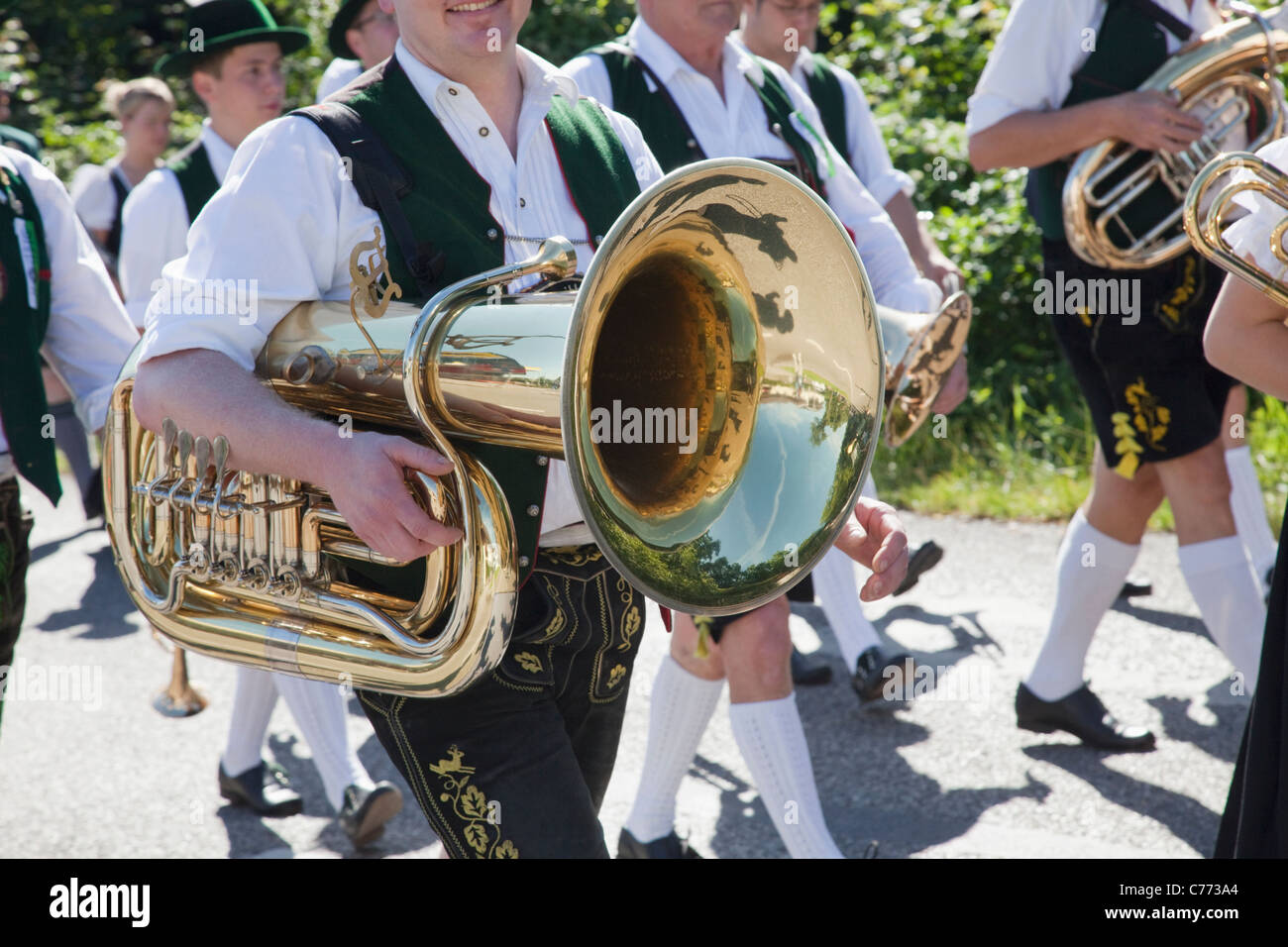 Germany, Bavaria, Burghausen, Folklore Festival, Traditional Bavarian ...