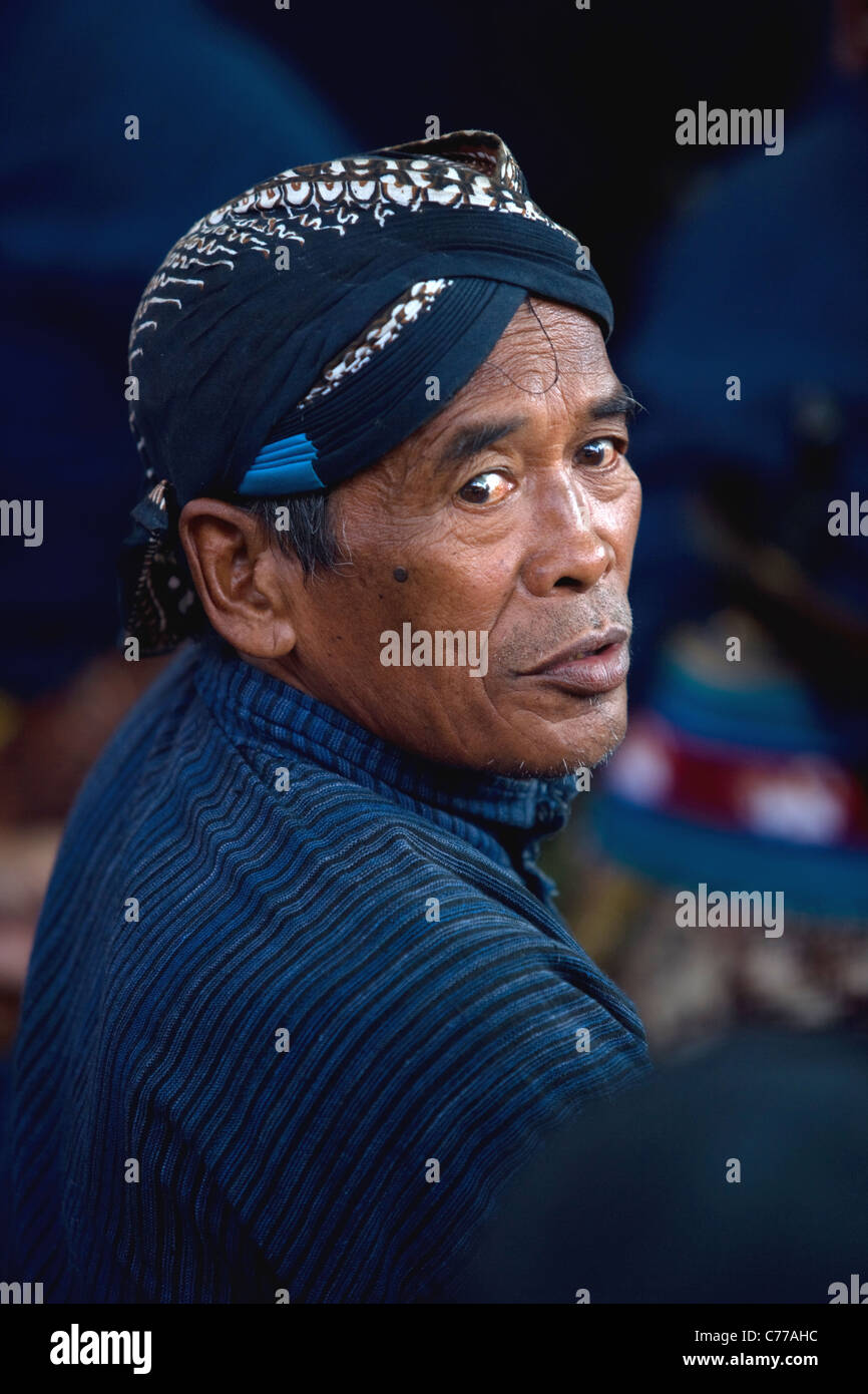 Old man from Jogjakarta Stock Photo