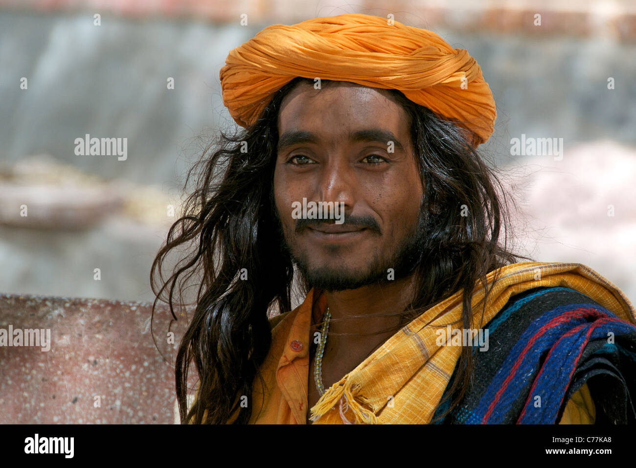 Portrait Sadu Kolayat Western Rajasthan India Stock Photo