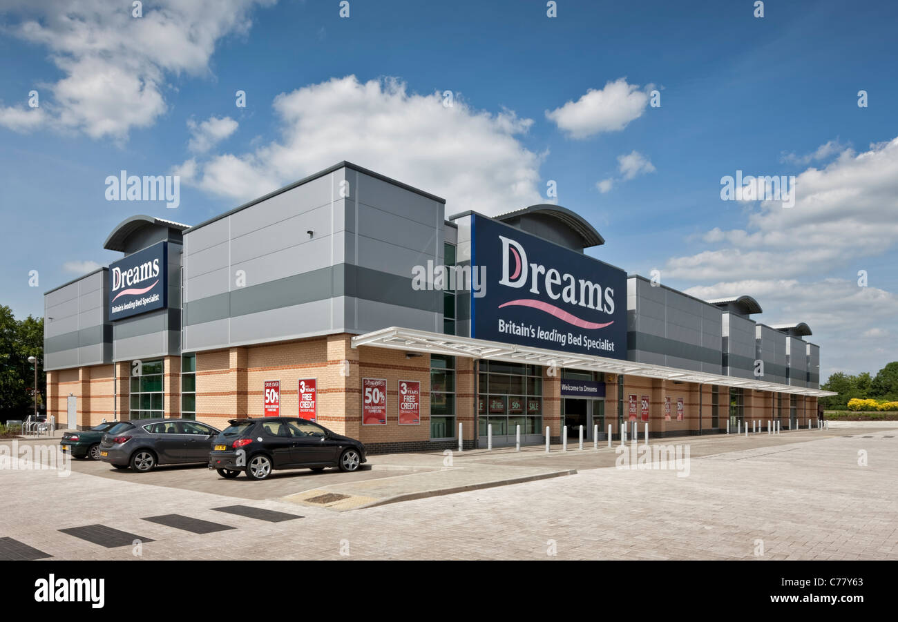 Dreams bed store at Routeco Retail Park, Winterhill, Milton Keynes