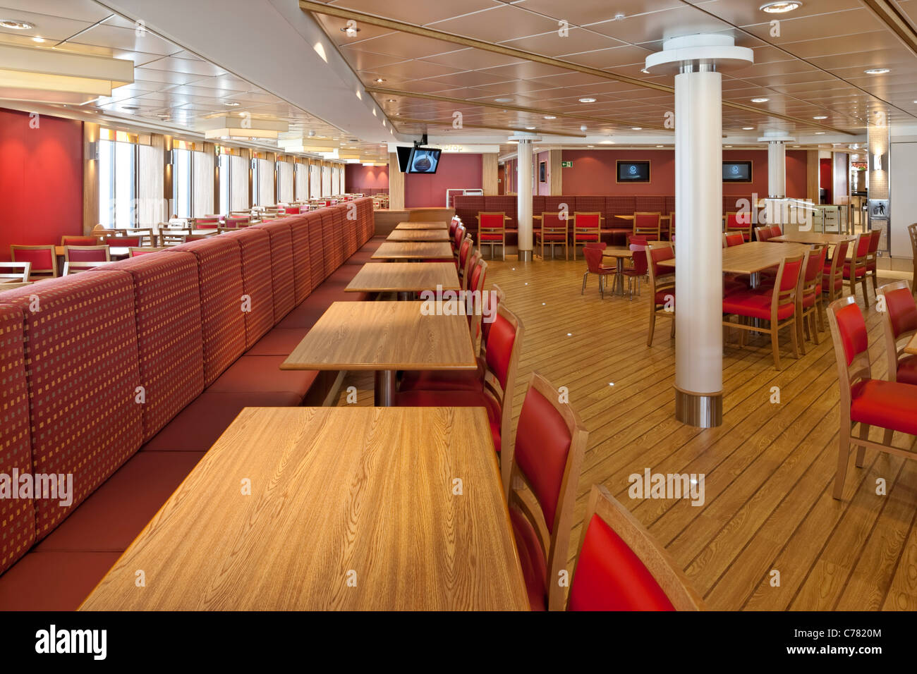 Restaurant on the Spirit of Britain P&O Ferry Stock Photo