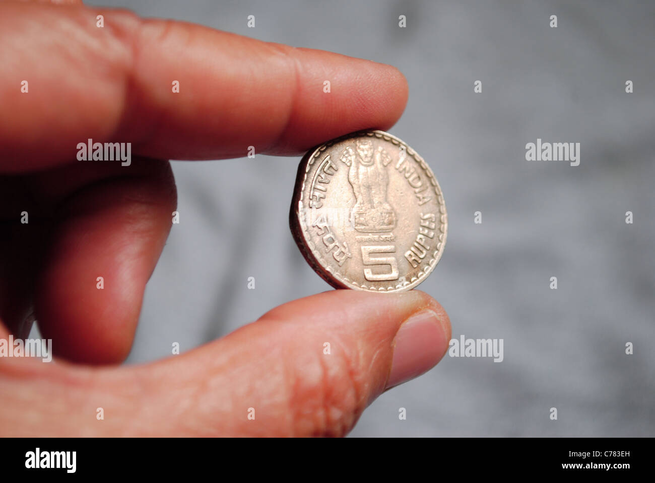 indian 5rupee coin Stock Photo - Alamy