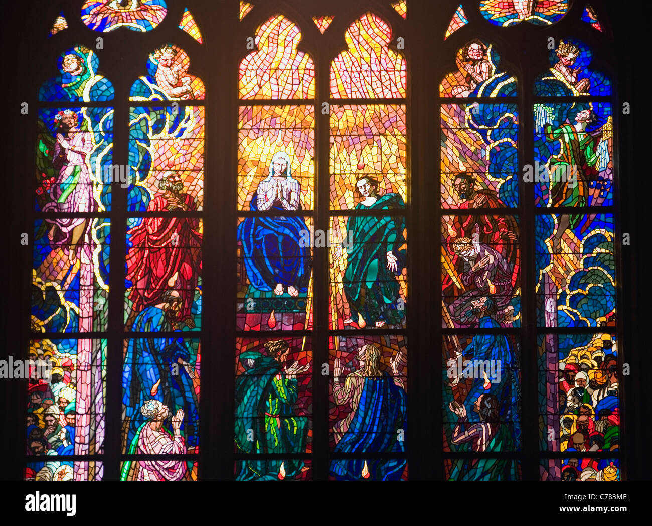 Stained Glass Windows With Art Nouveau Alfons Mucha Designs In St