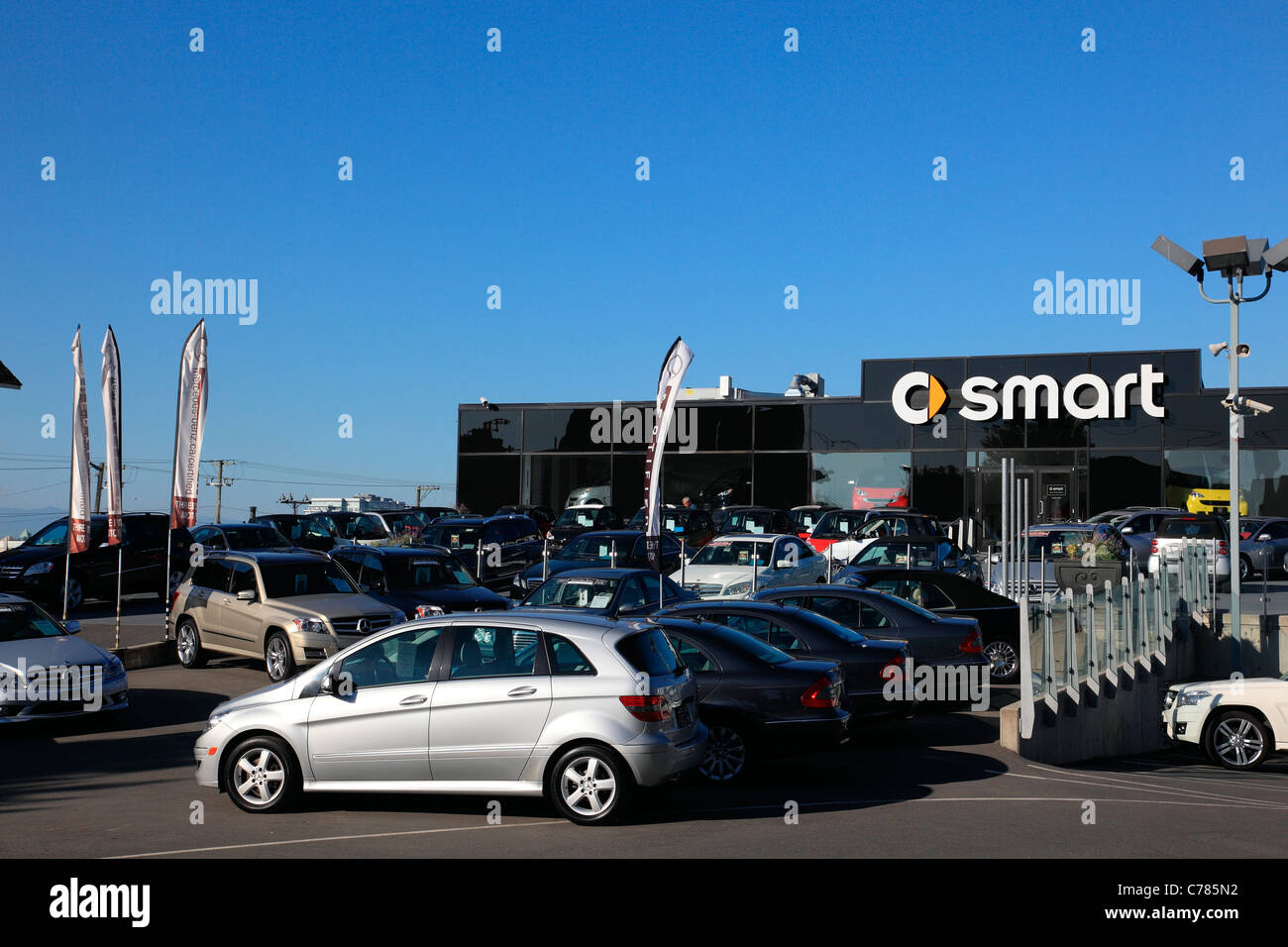smart car lot Stock Photo