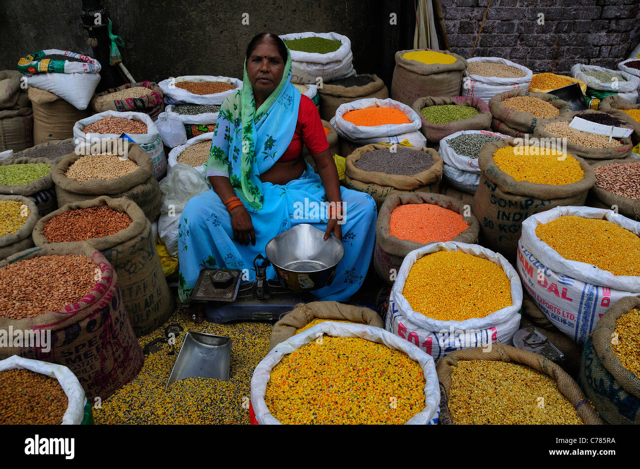 Market at Chandni Chowk in Old Delhi Stock Photo Alamy