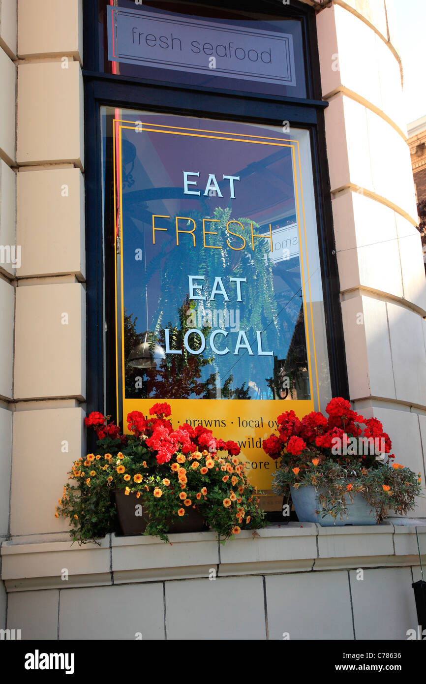 Eat fresh Eat local Stock Photo