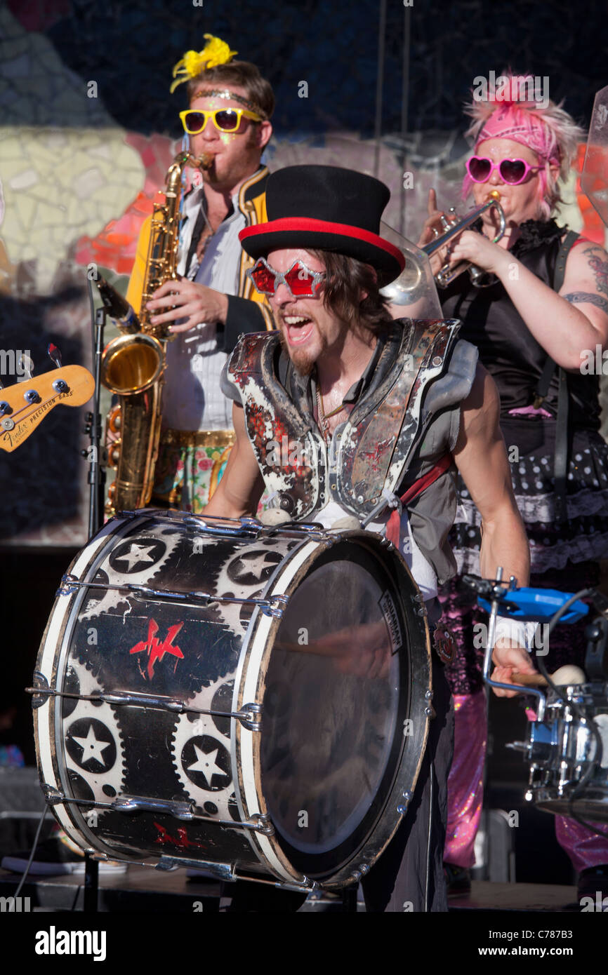 March Fourth Marching Band performing at Bumbershoot 2011, Seattle