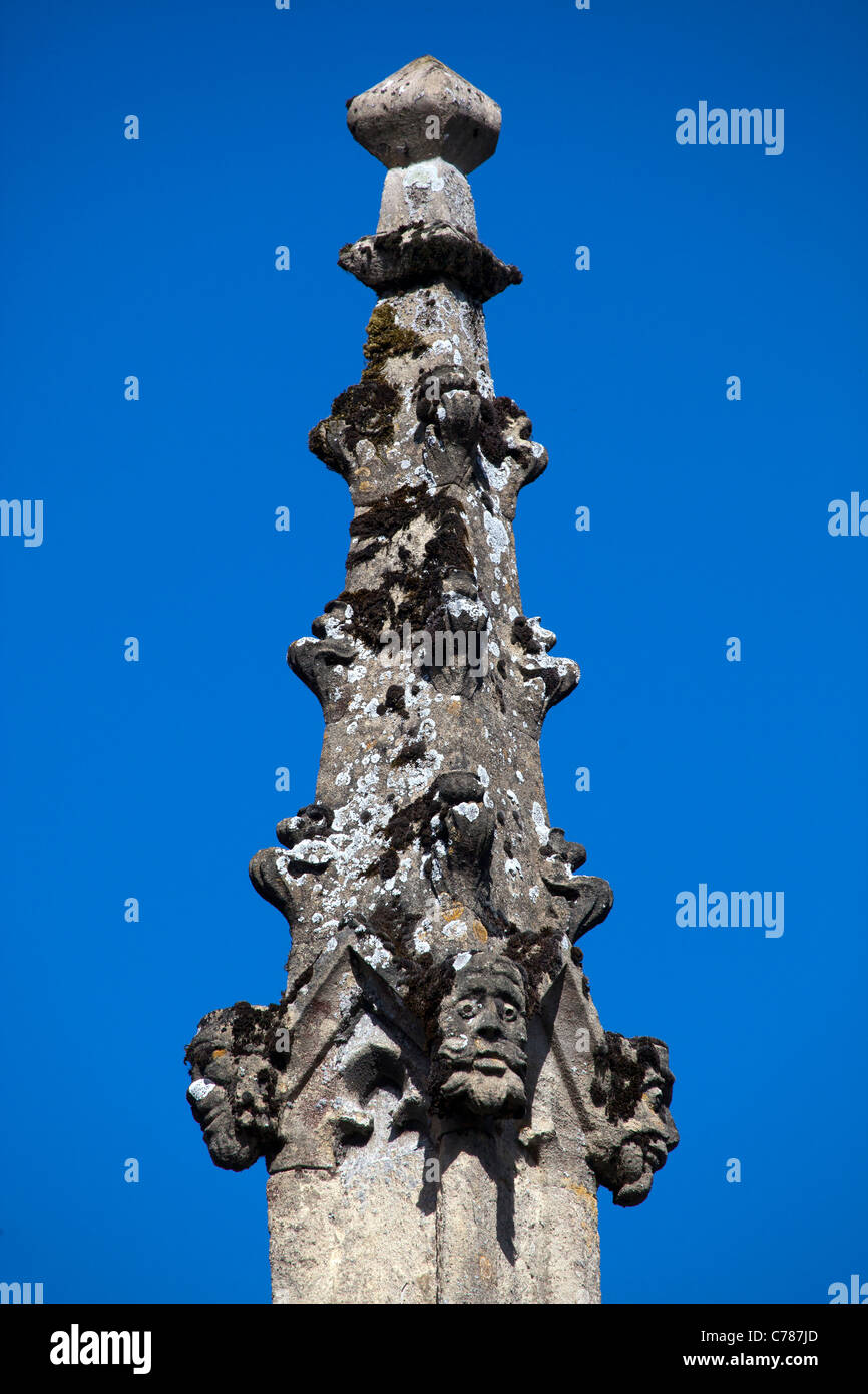 Spire Detail on the Market Cross at Castle Combe Wiltshire England UK GB Stock Photo