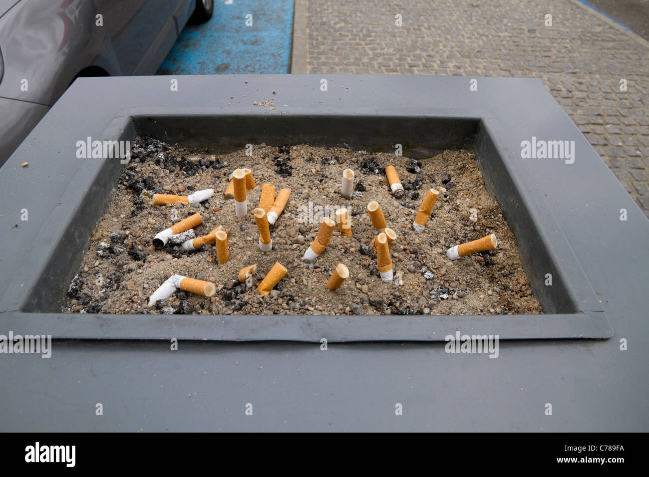 Ashtray with sand hi-res stock photography and images