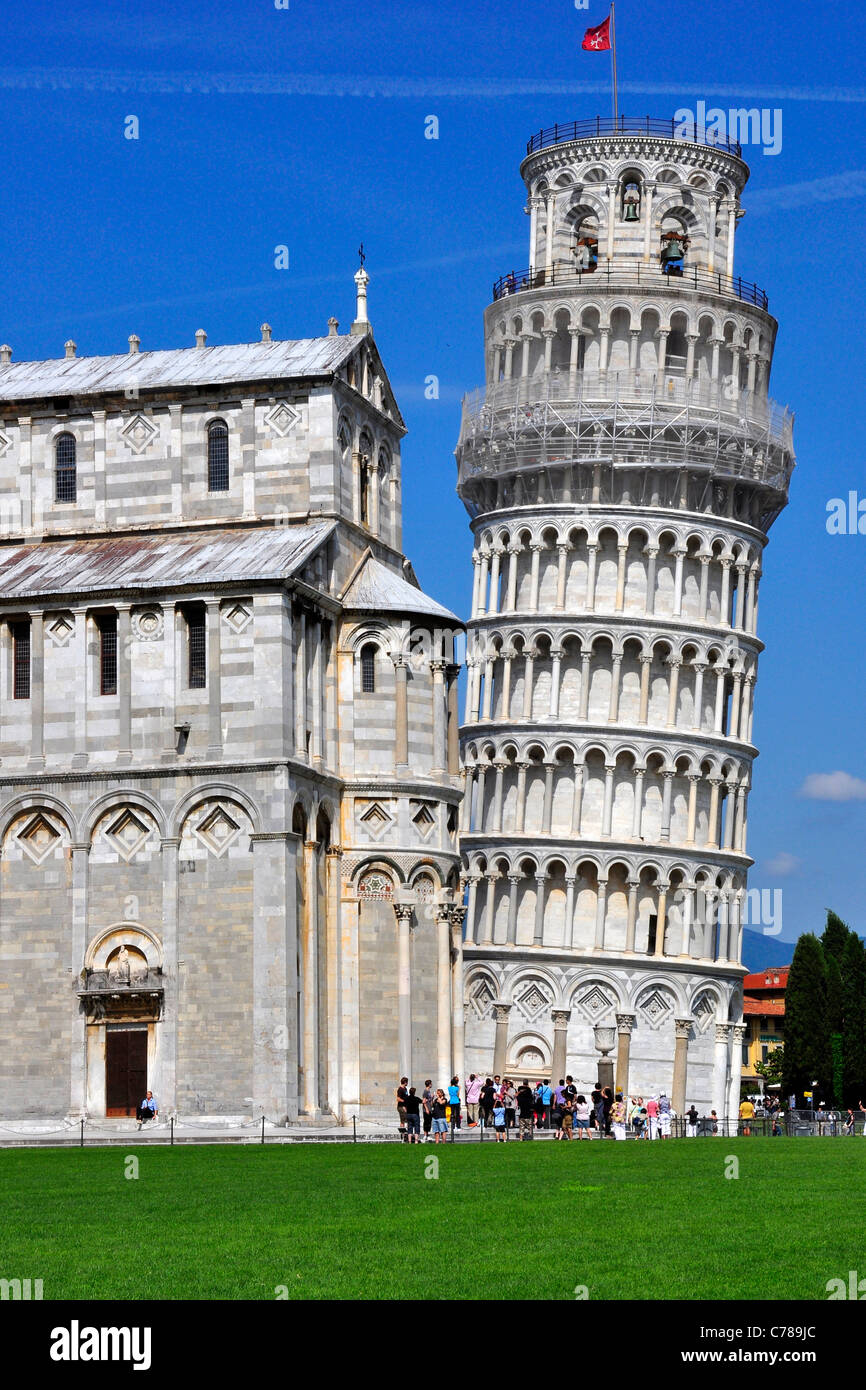 Leaning Tower of Pisa , in Italy Stock Photo