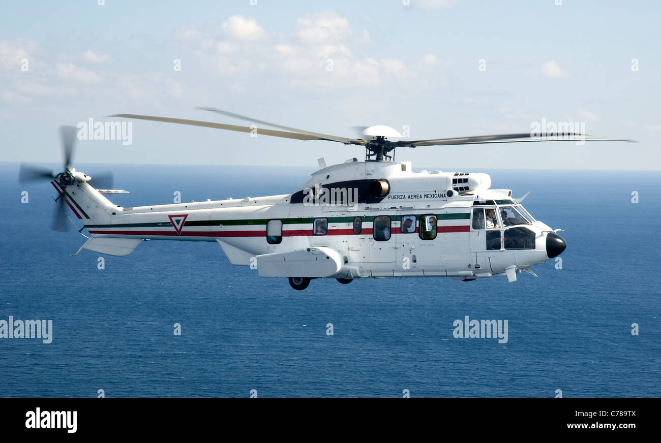 Presidential helicopter with Felipe Calderon flying over Mexico Stock Photo  - Alamy
