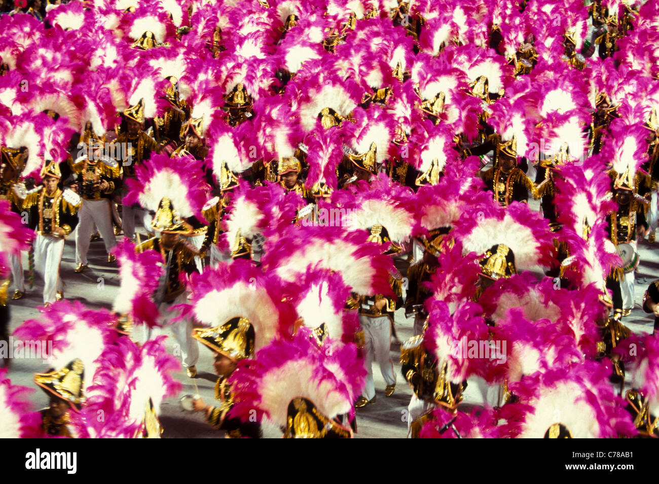 Rio de Janeiro Carnival Samba Schools Parade in Sambodromo Brazil The  bateria is a kind of orchestra of percussion instruments Stock Photo - Alamy