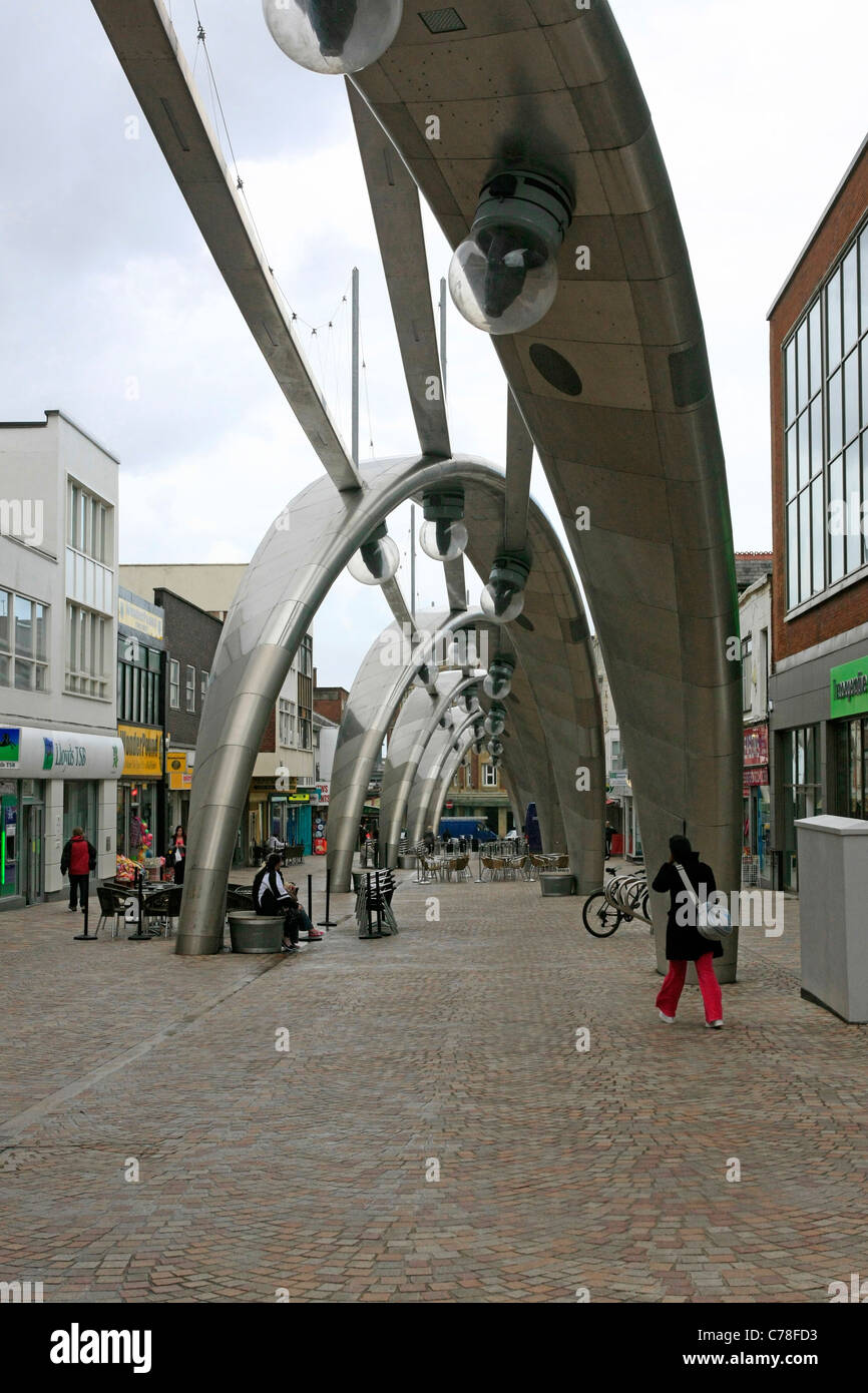 New Artistic Street Lighting and CCTV Cameras in the Town Center of