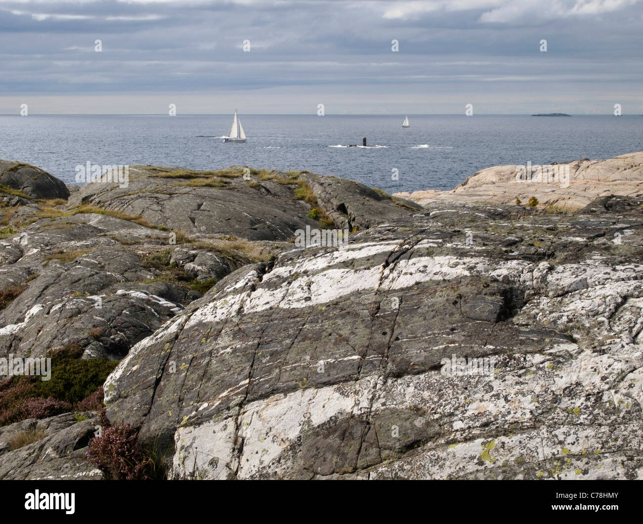 Gneiss, Sandholmen, Bohuslän, Sweden Stock Photo