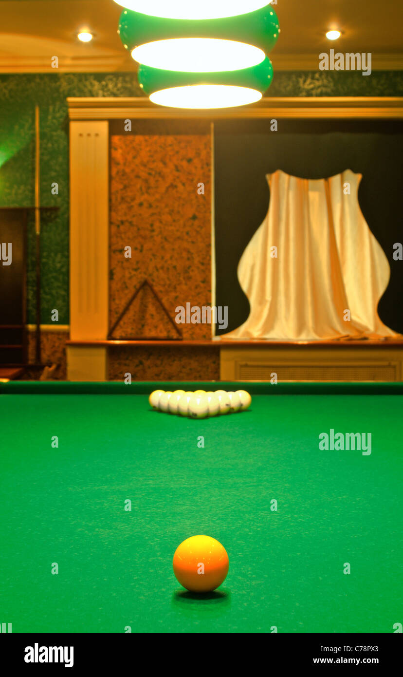billiard ball on the table Stock Photo Alamy