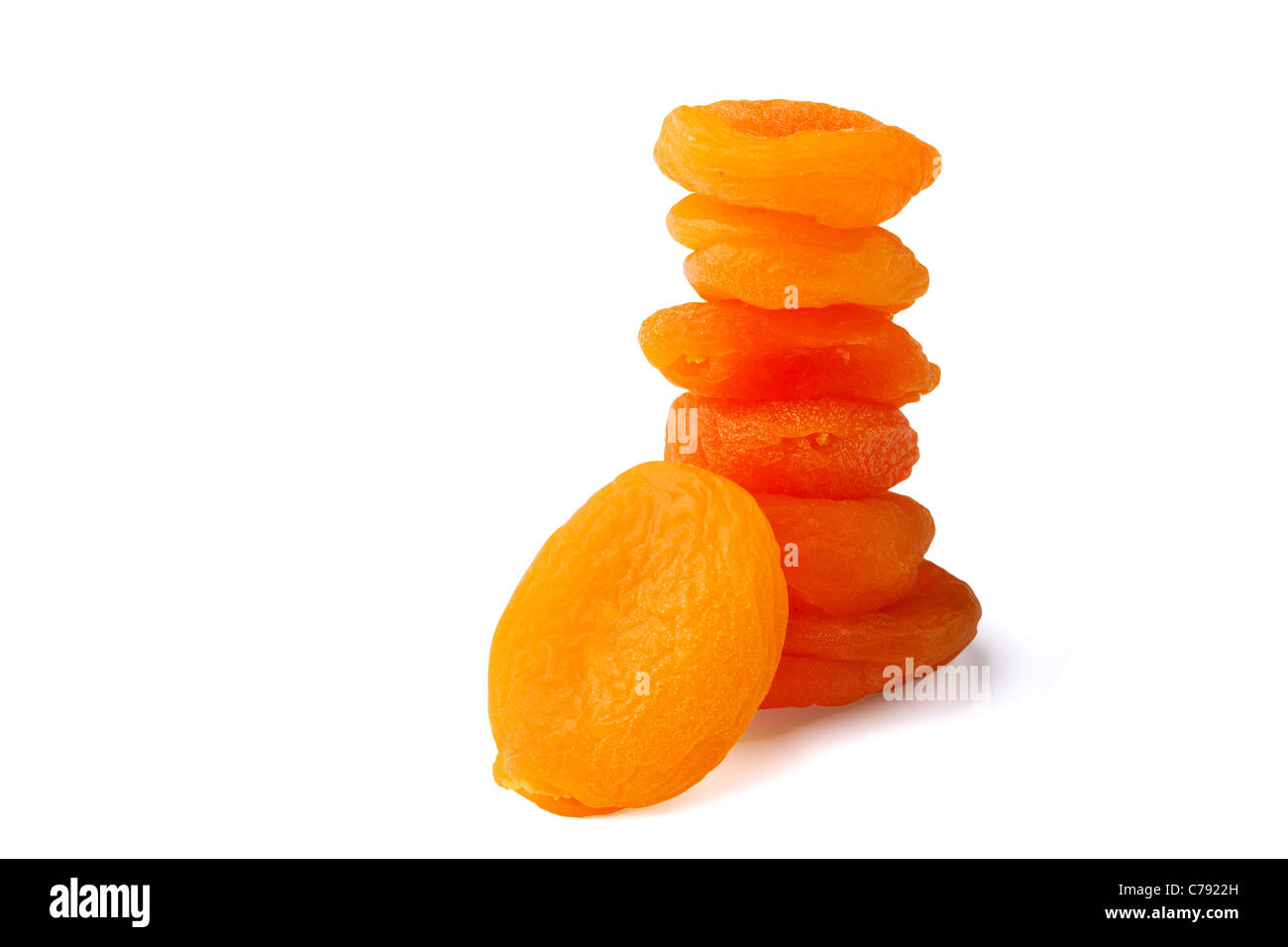 Dried apricots isolated on a white background Stock Photo - Alamy