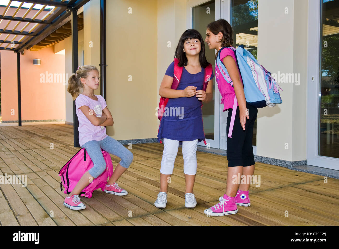 First day of school, Ossona, Lombardy, Italy Stock Photo