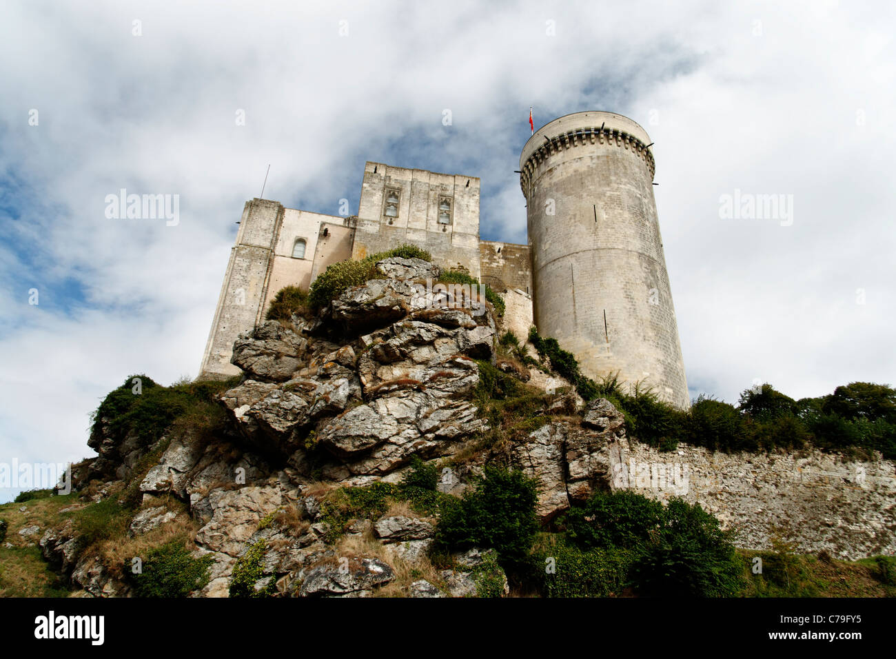 Falaise castle (Castle of Guillaume-le-Conquérant), tower, Calvados, Normandy, France. Stock Photo