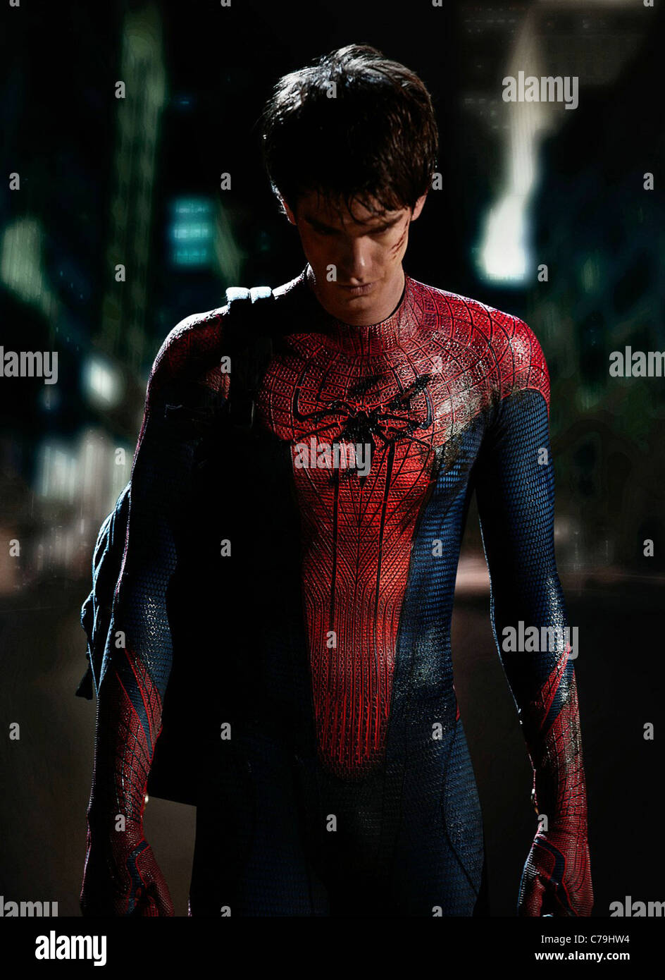 Andrew garfield mark webb dir peter parker spiderman 2012 hi-res stock