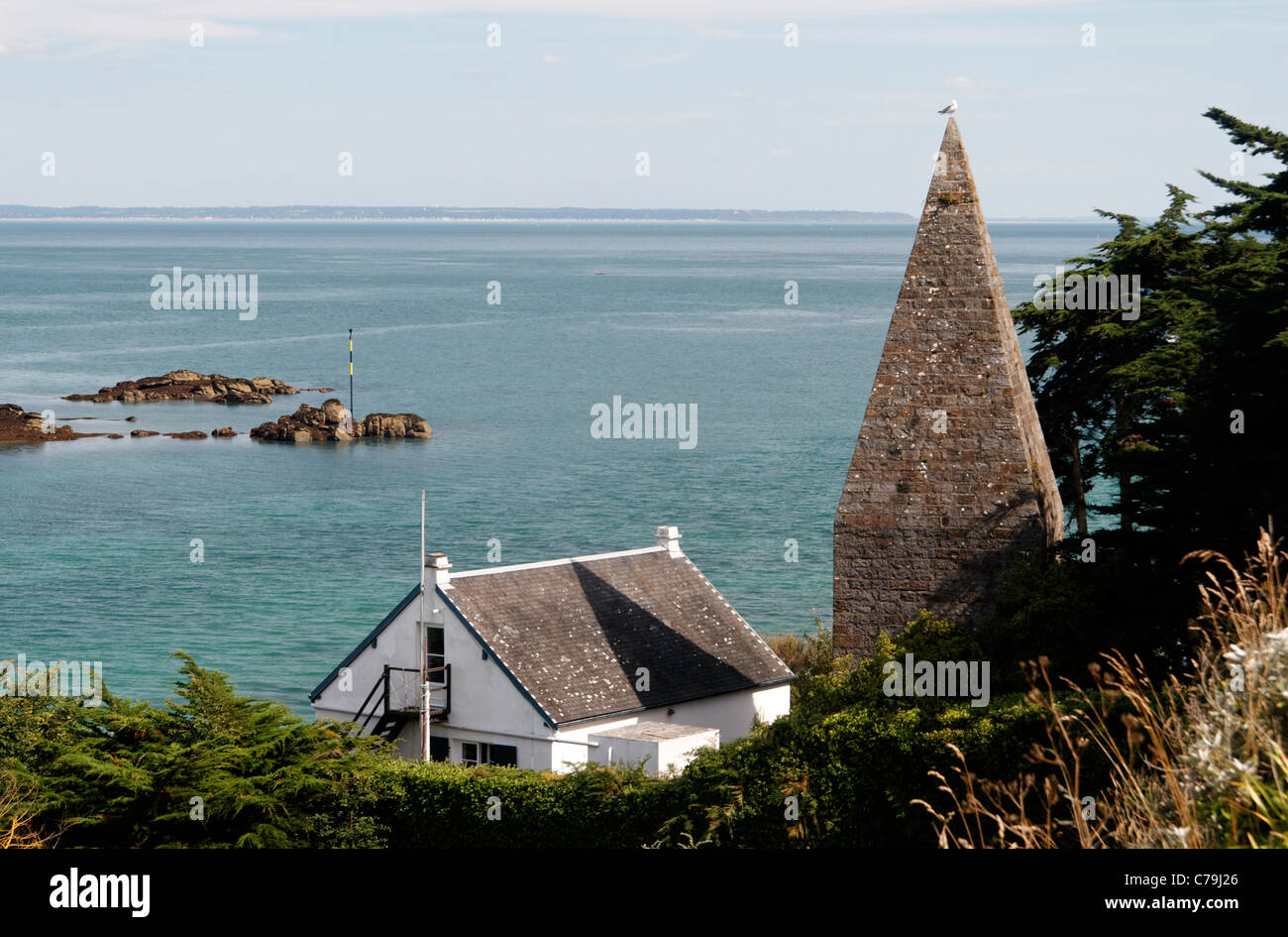 Entrance channel : le Sound (Chausey islands, Normandy, France). Stock Photo