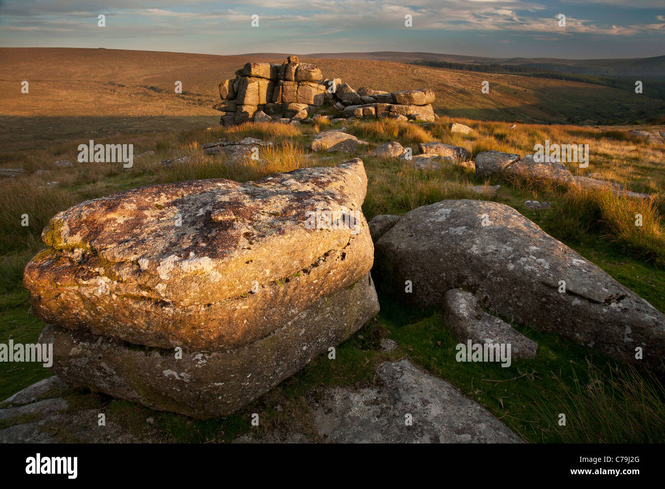 Black Tor on Dartmoor in Devon Stock Photo