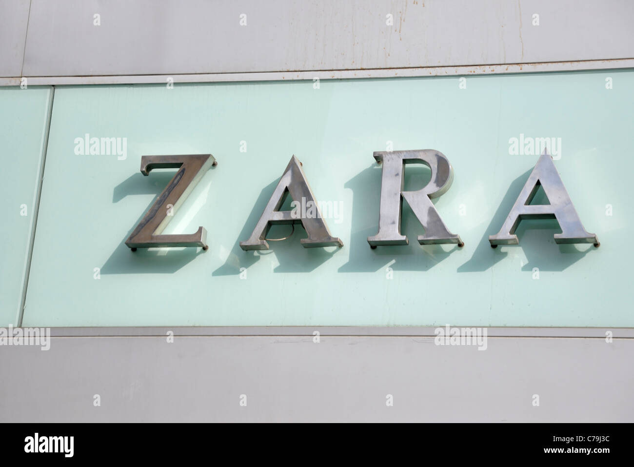 Zara sign, Vienna, Austria, Europe Stock Photo