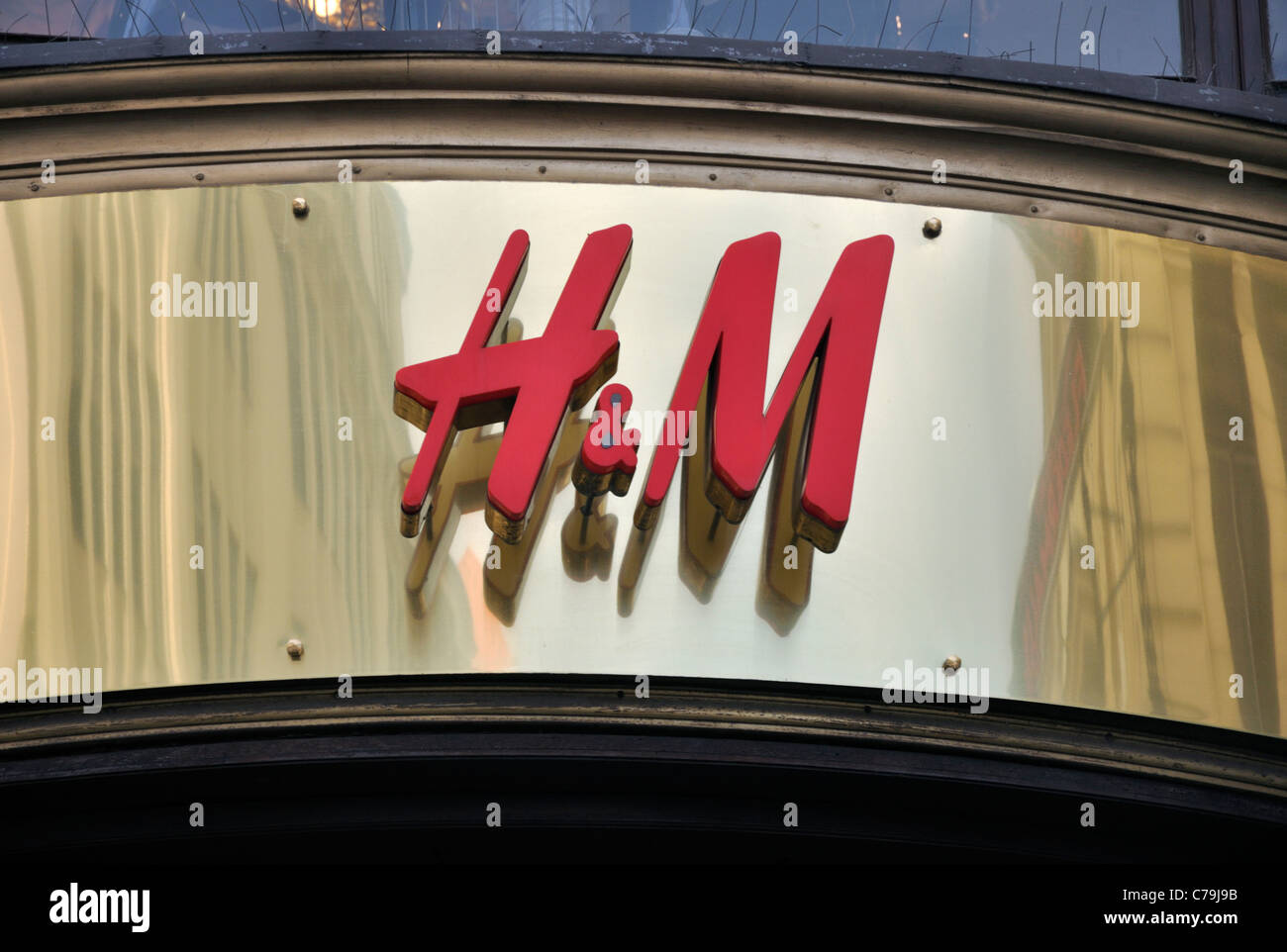H&M sign, Vienna, Austria, Europe Stock Photo