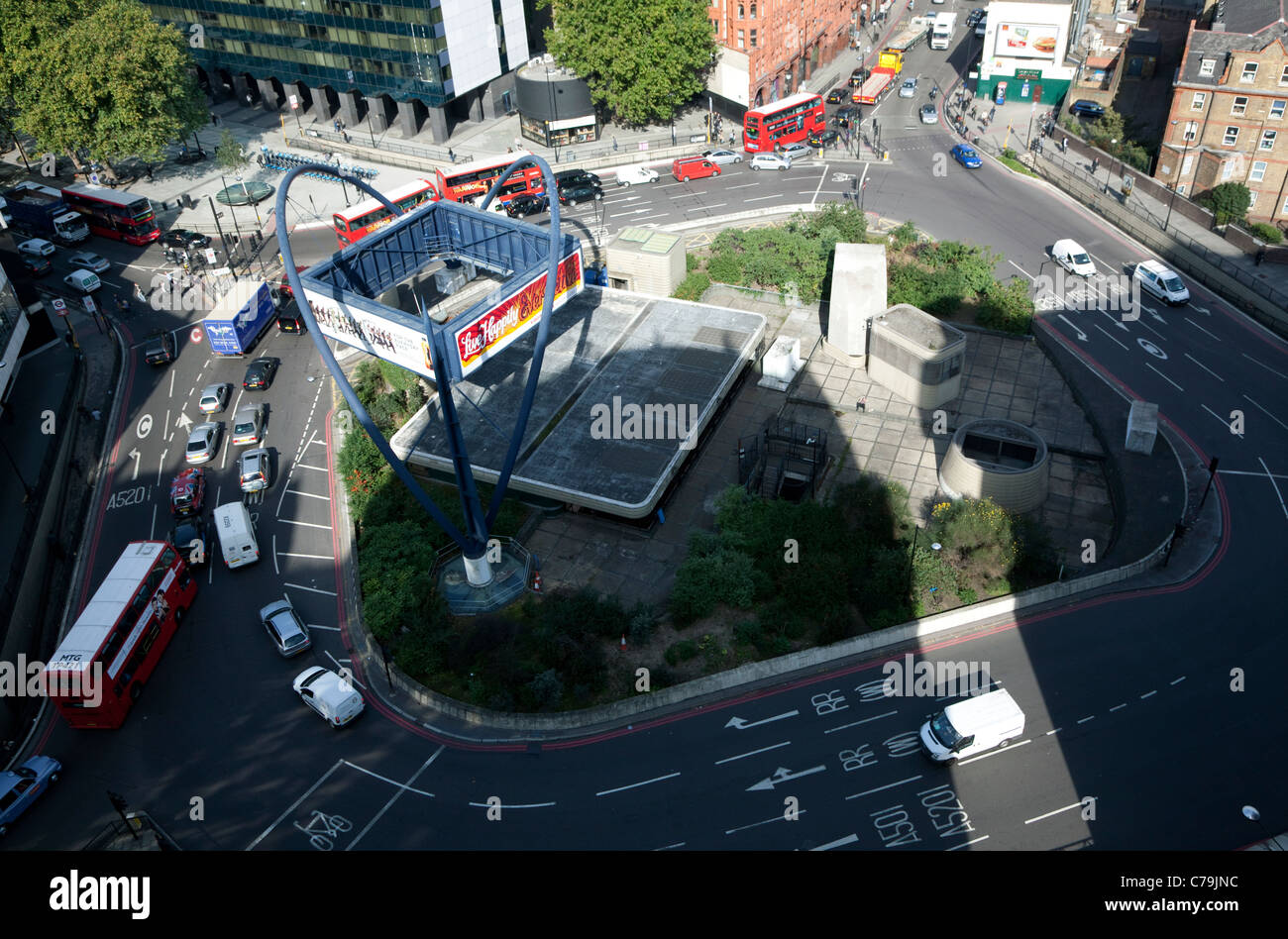 "Silicon Roundabout", Old Street, London seen from Bezier apartments