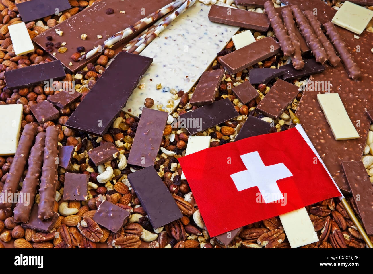 different types of chocolate at a glance Stock Photo