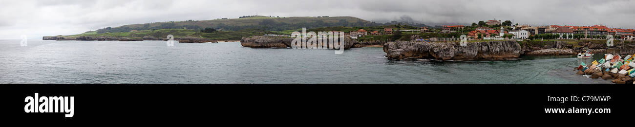 Llanes panoramic view Stock Photo