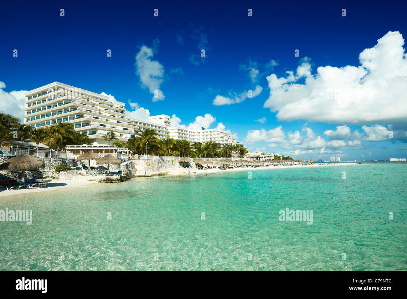 Cancun beach Mexico Stock Photo