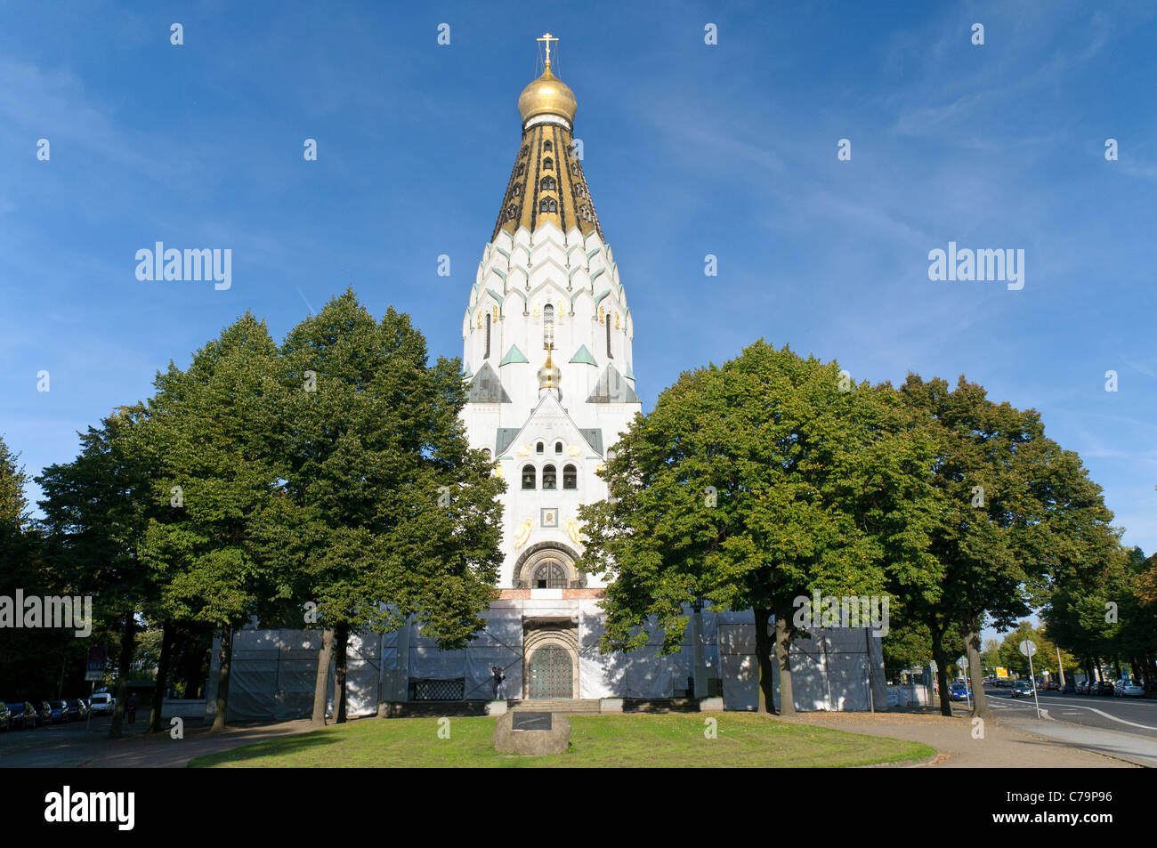 St.-Alexi memorial church, built to commemorate the fallen of the Battle of Leipzig 1813, Leipzig, Germany, Europe Stock Photo
