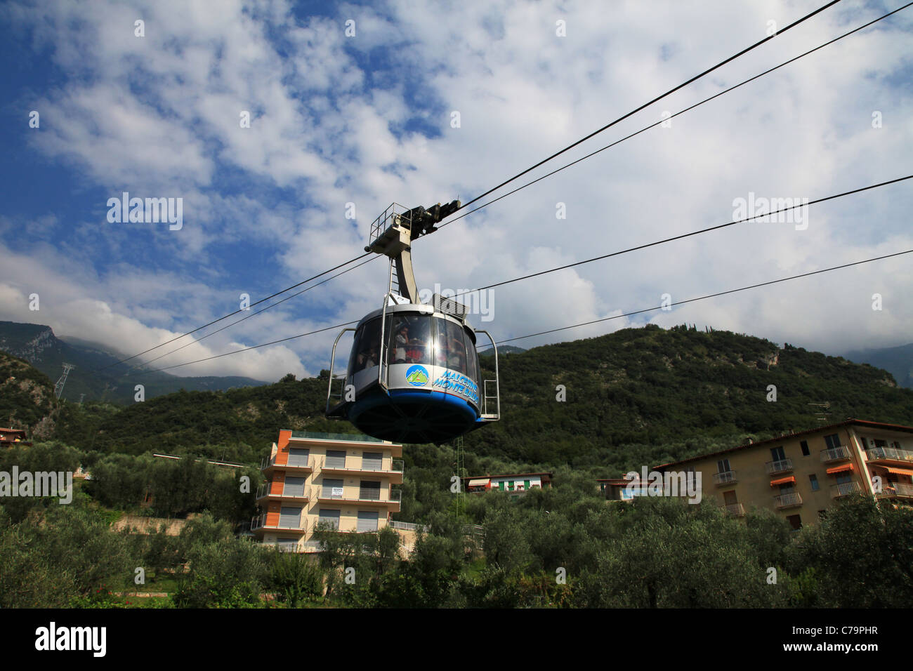 Cable Car attraction on lake Garda Italy Stock Photo Alamy