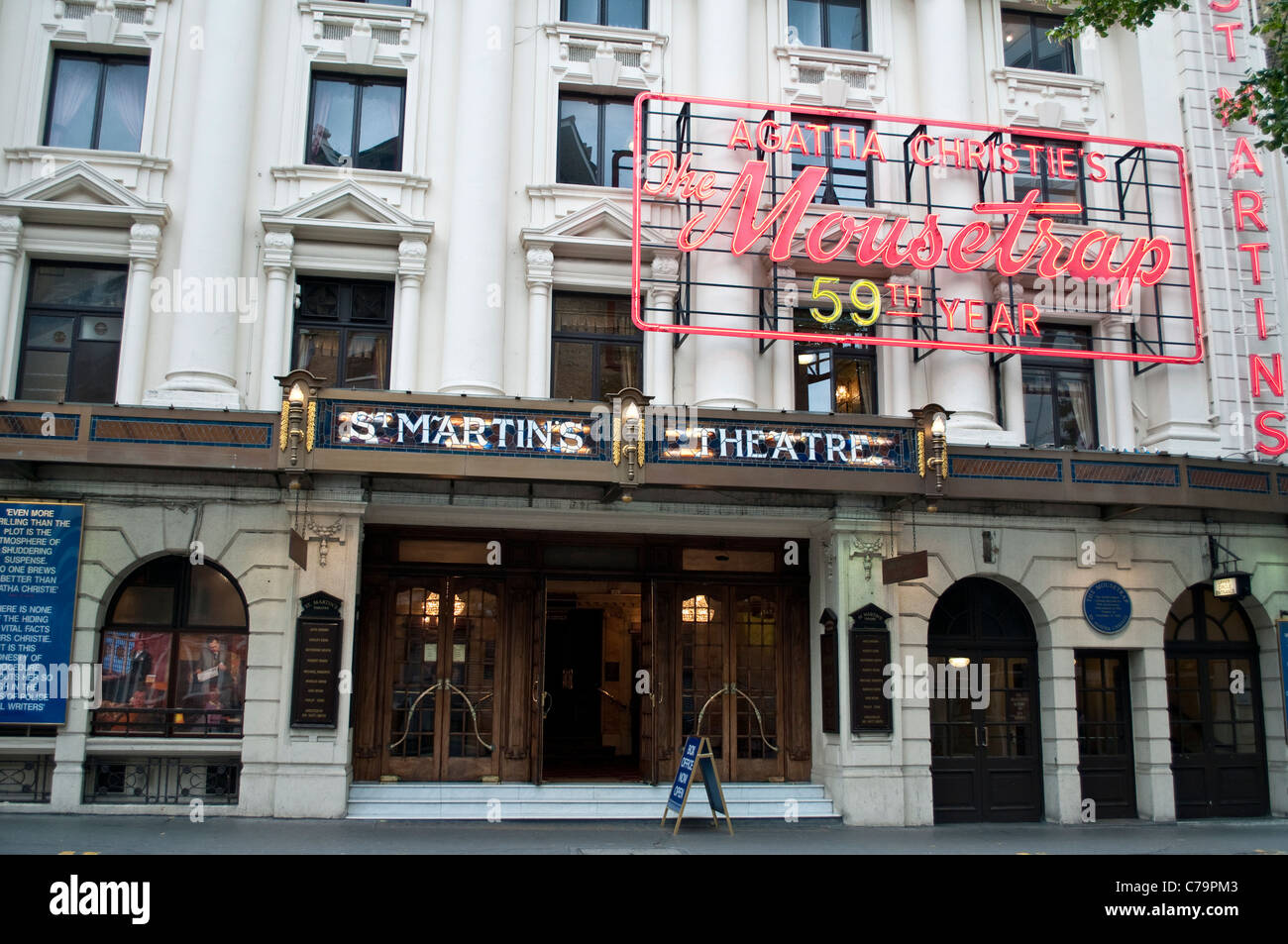 St Martin's Theatre showing Agatha Christie's Mousetrap, Covent Garden ...
