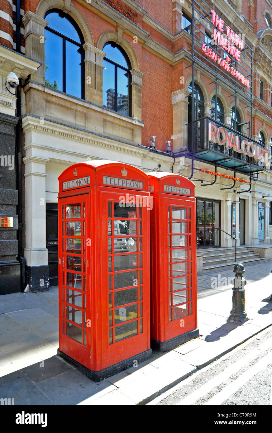 Old red telephone boxes Stock Photo