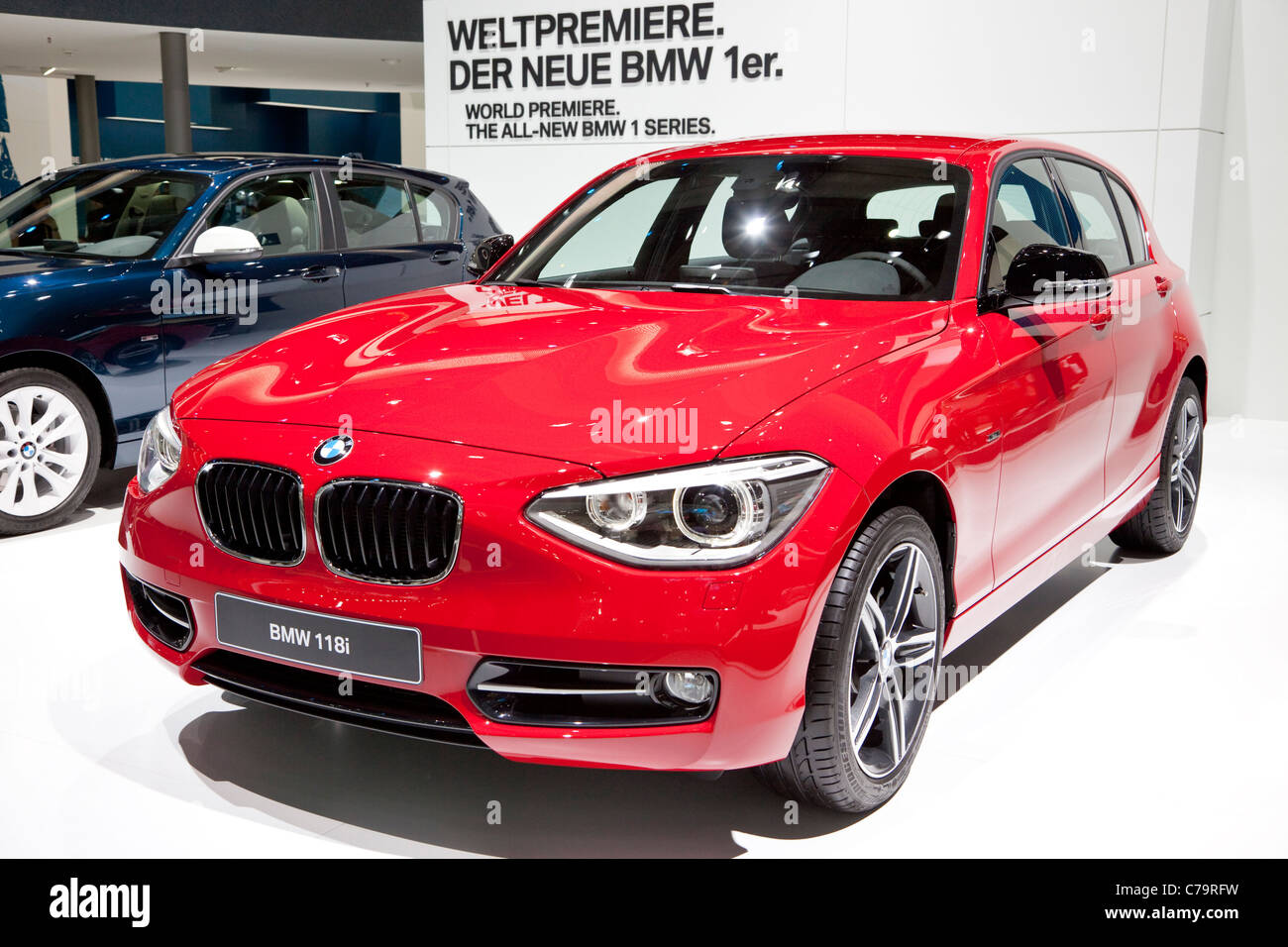 New BMW 118i on the IAA 2011 International Motor Show in Frankfurt am Main, Germany Stock Photo