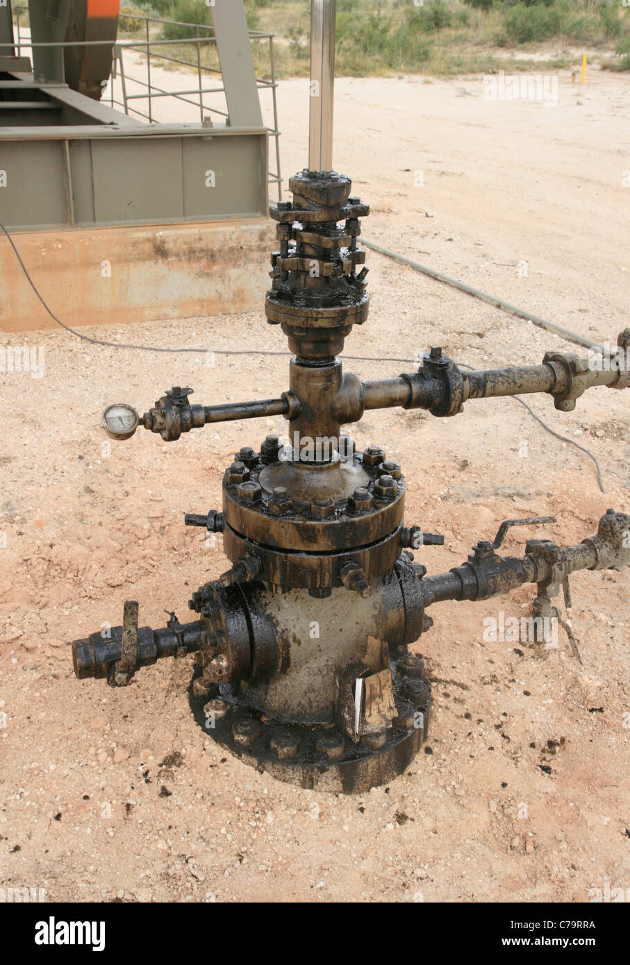 oil well head in the Permian Basin, New Mexico Stock Photo Alamy