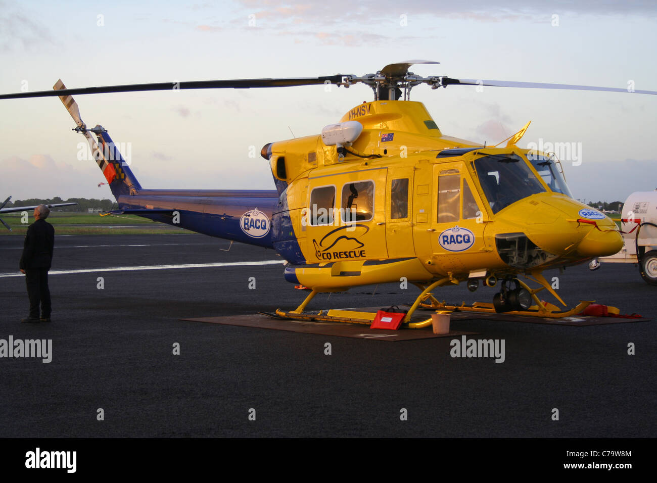 Australian RACQ helicopter Stock Photo